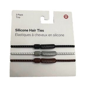lululemon athletica Silicone Hair Ties - Black, Gray, Brown